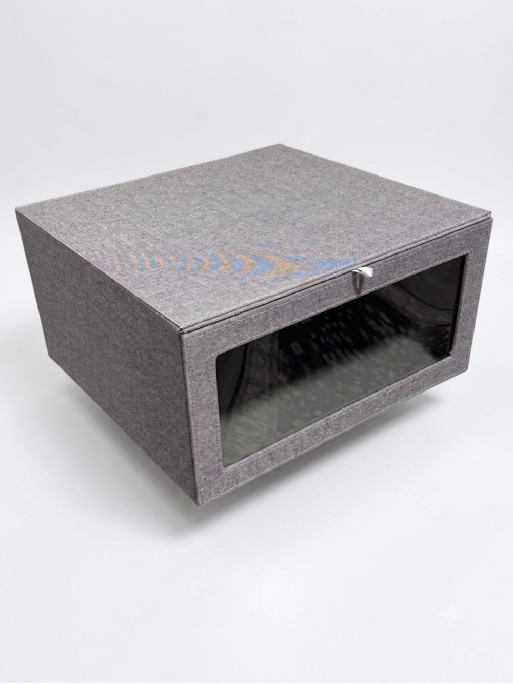 Cambridge Drop-Front Sweater Box in Grey - The Container Store EUC